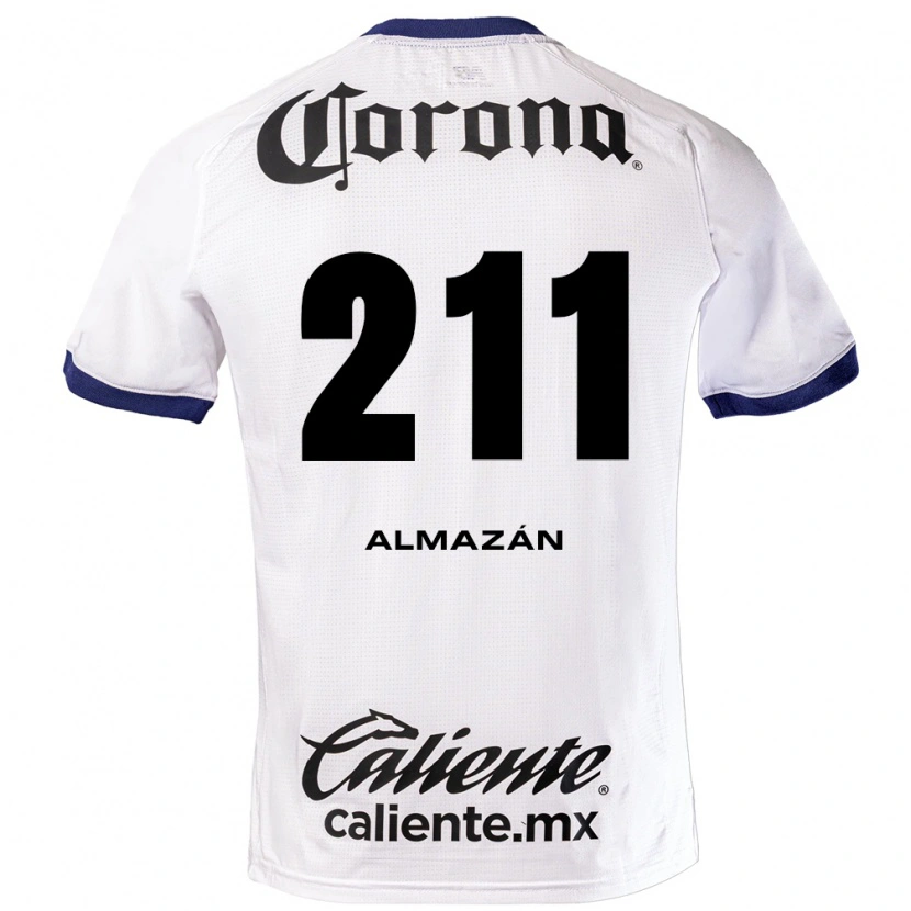 Danxen Mulher Camisola Fernando Almazán #211 Branco Azul Preto Alternativa 2026/27 Camisa