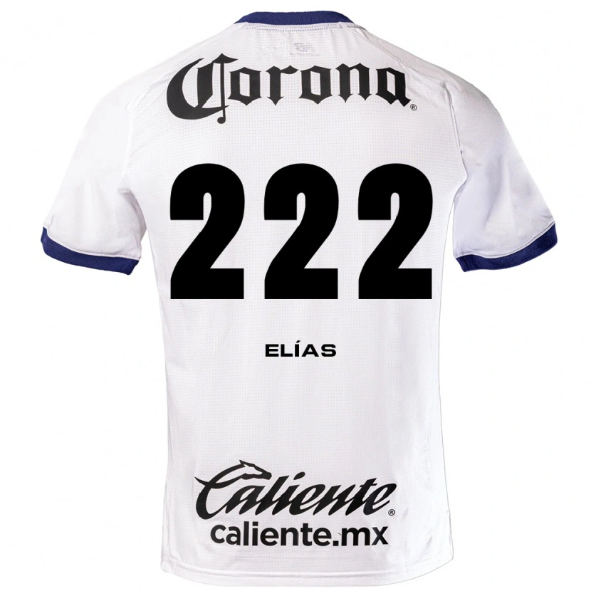 Danxen Mulher Camisola Carlos Elías #222 Branco Azul Preto Alternativa 2026/27 Camisa