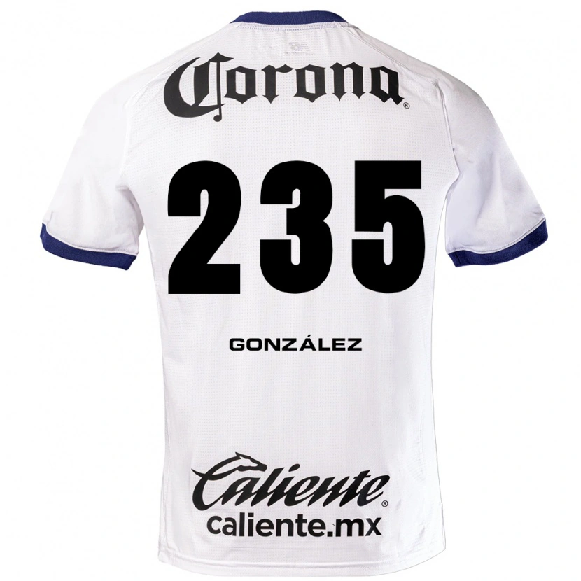 Danxen Mulher Camisola Ian González #235 Branco Azul Preto Alternativa 2026/27 Camisa
