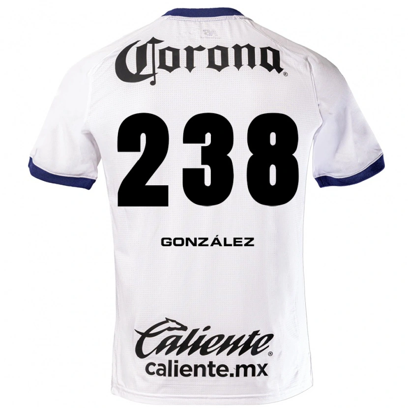 Danxen Mulher Camisola Geovani González #238 Branco Azul Preto Alternativa 2026/27 Camisa