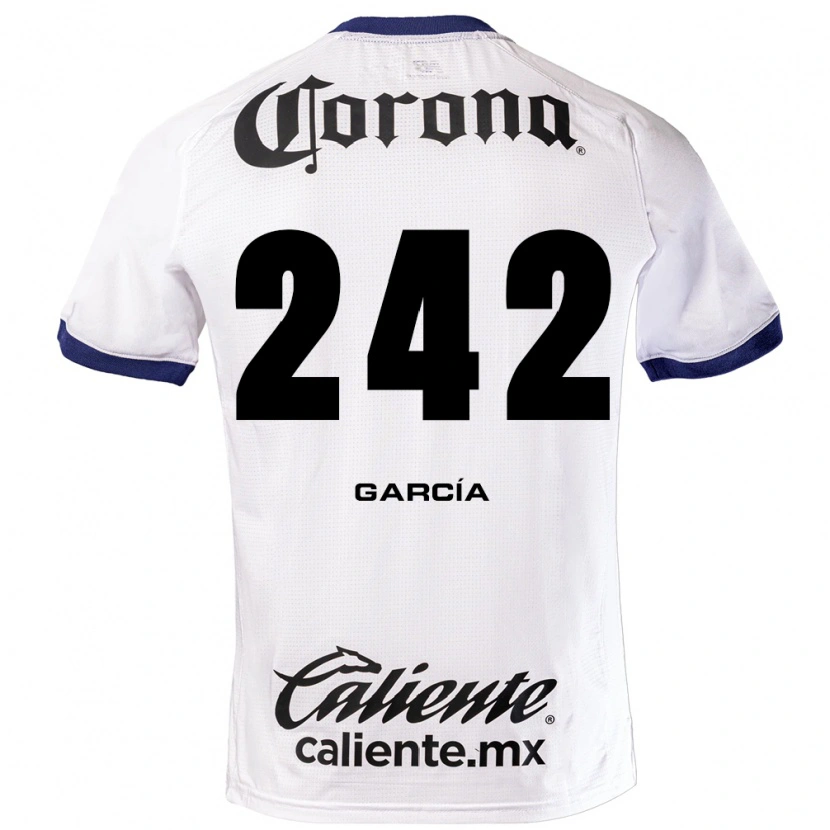 Danxen Mulher Camisola Alejandro García #242 Branco Azul Preto Alternativa 2026/27 Camisa