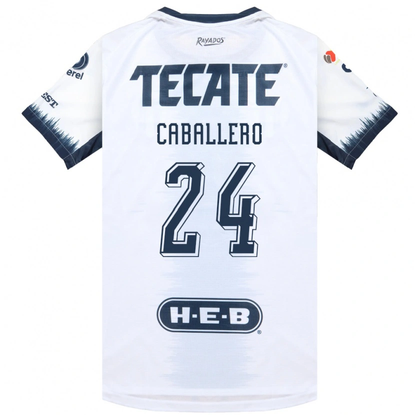 Danxen Mulher Camisola Mariana Caballero #24 Branco Azul Tinta Vermelho Alternativa 2026/27 Camisa