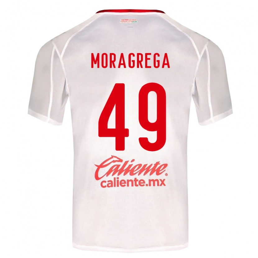 Danxen Mulher Camisola Vladimir Moragrega #49 Branco Verde Vermelho Alternativa 2026/27 Camisa
