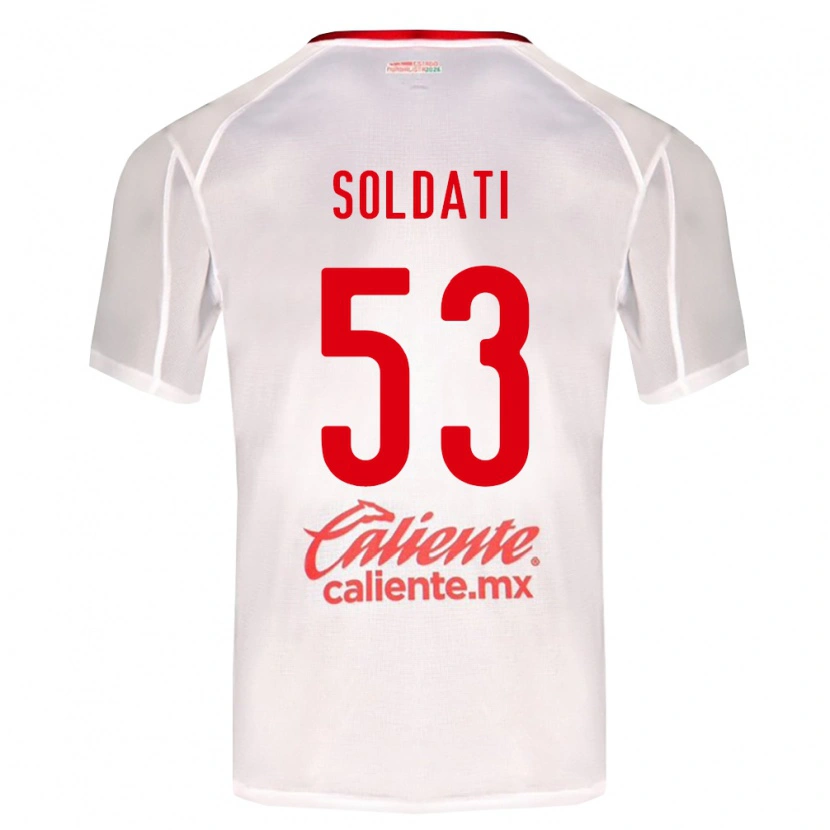 Danxen Mulher Camisola Carlo Soldati #53 Branco Verde Vermelho Alternativa 2026/27 Camisa