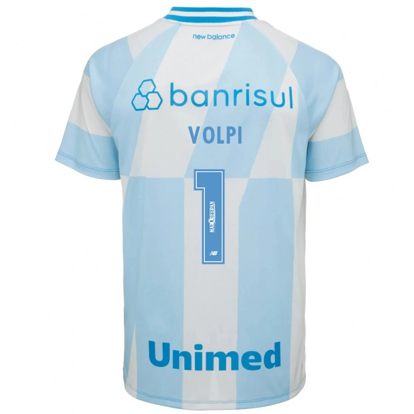 Danxen Mulher Camisola Tiago Volpi #1 Azul Claro Branco Alternativa 2026/27 Camisa