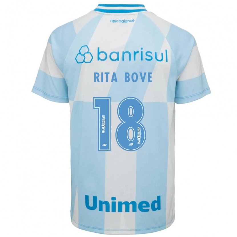 Danxen Mulher Camisola Rita Bove #18 Azul Claro Branco Alternativa 2026/27 Camisa