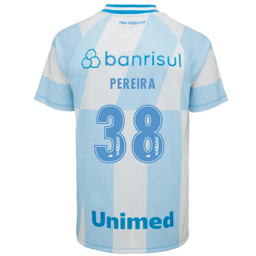 Danxen Mulher Camisola Leo Pereira #38 Azul Claro Branco Alternativa 2026/27 Camisa