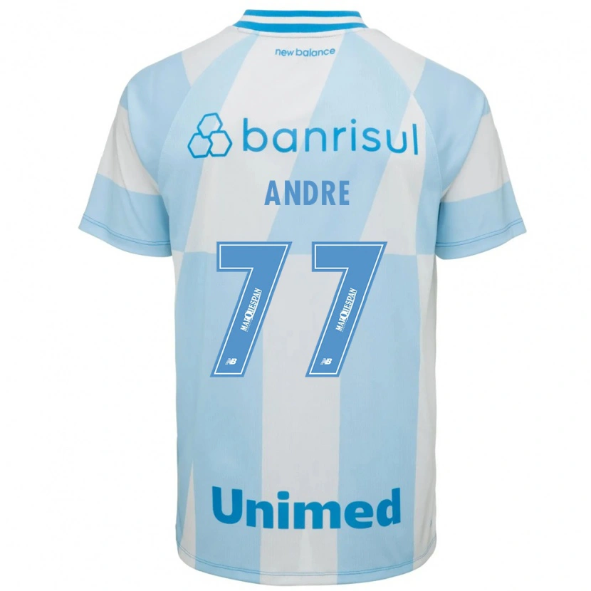 Danxen Mulher Camisola André #77 Azul Claro Branco Alternativa 2026/27 Camisa