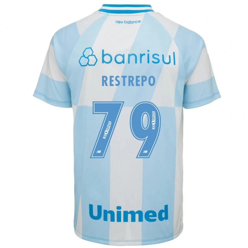 Danxen Mulher Camisola Kelly Restrepo #79 Azul Claro Branco Alternativa 2026/27 Camisa