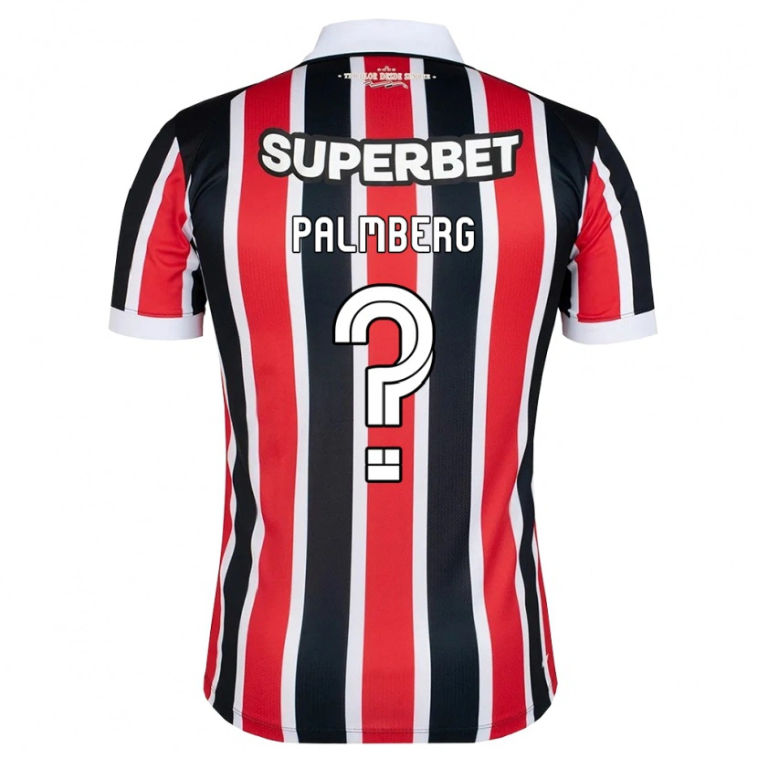 Danxen Mulher Camisola Palmberg #0 Vermelho Branco Preto Alternativa 2026/27 Camisa