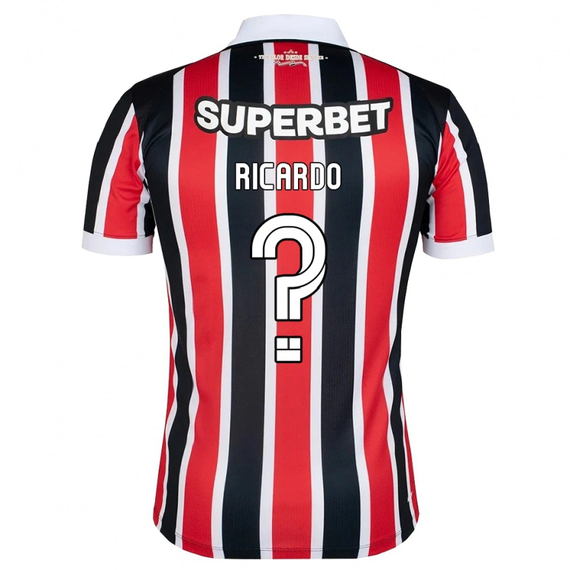 Danxen Mulher Camisola João Ricardo #0 Vermelho Branco Preto Alternativa 2026/27 Camisa
