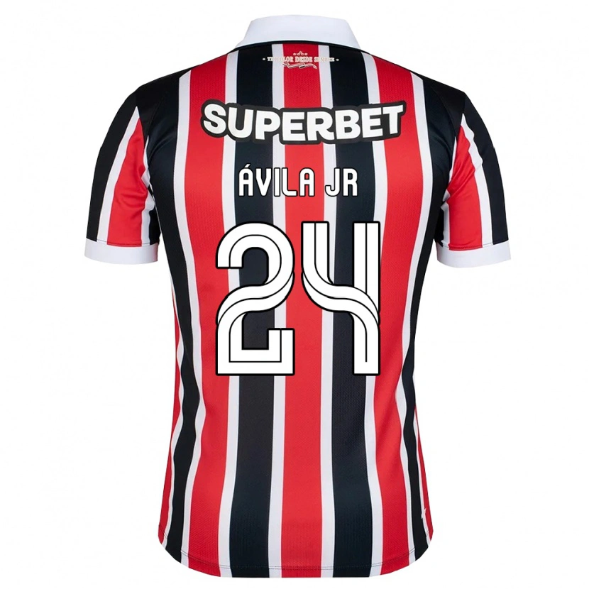 Danxen Mulher Camisola Marvin Ávila Jr #24 Vermelho Branco Preto Alternativa 2026/27 Camisa