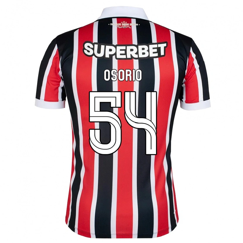 Danxen Mulher Camisola Luis Osorio #54 Vermelho Branco Preto Alternativa 2026/27 Camisa