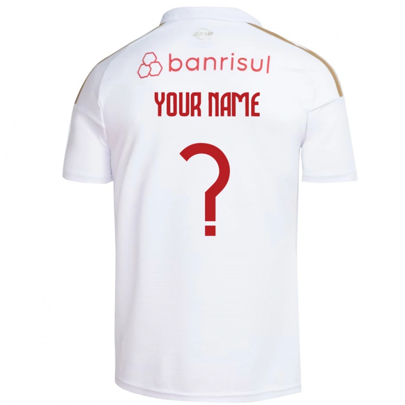 Danxen Mulher Camisola Seu Nome #0 Branco Vermelho Alternativa 2026/27 Camisa