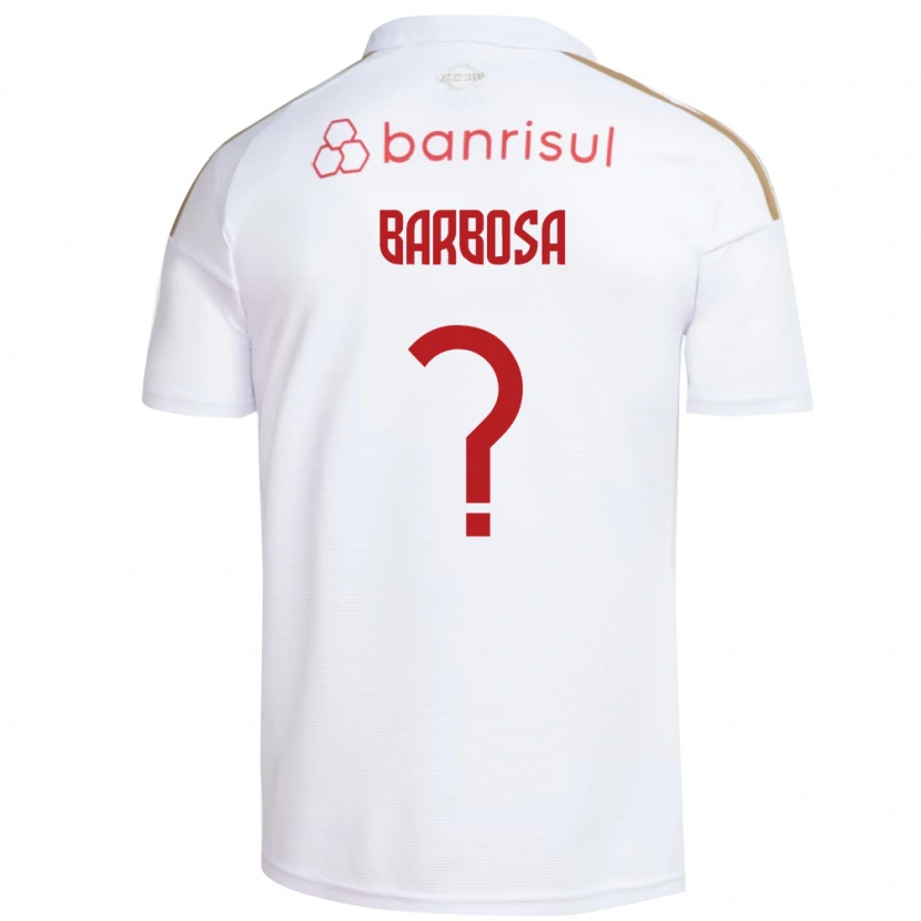 Danxen Mulher Camisola Tiago Barbosa #0 Branco Vermelho Alternativa 2026/27 Camisa