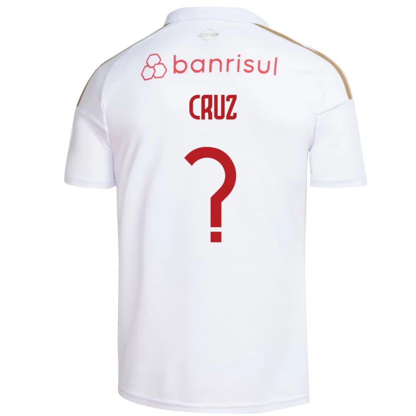 Danxen Mulher Camisola Pedro Cruz #0 Branco Vermelho Alternativa 2026/27 Camisa
