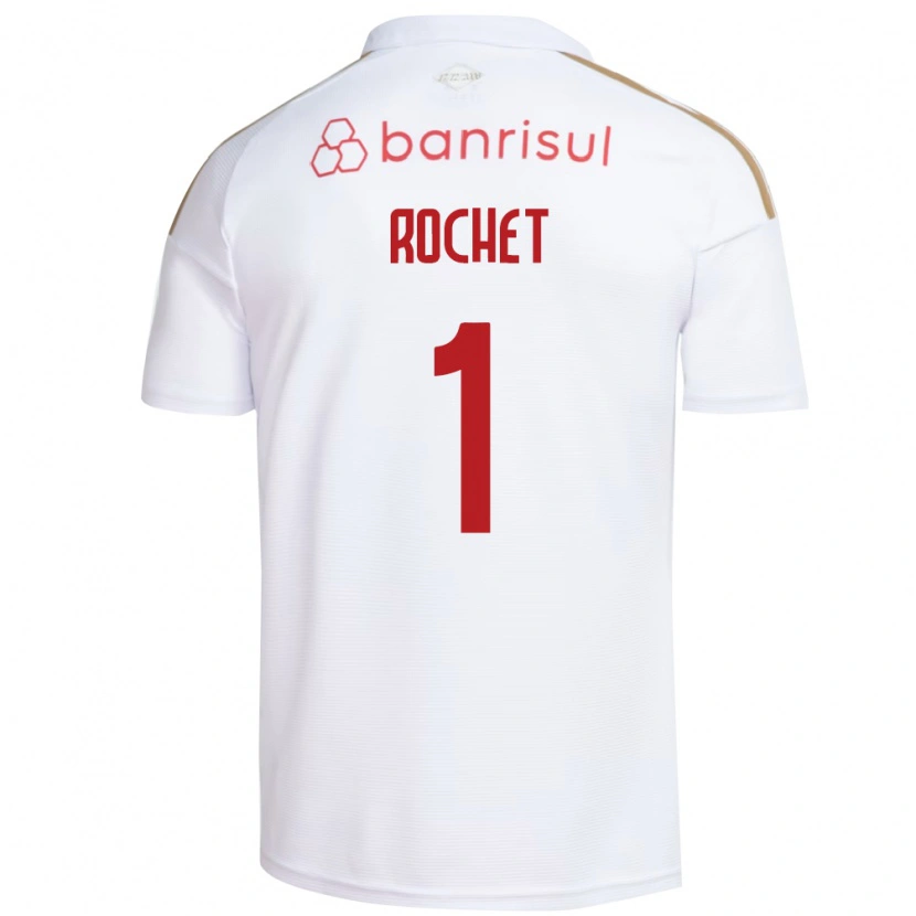 Danxen Mulher Camisola Sergio Rochet #1 Branco Vermelho Alternativa 2026/27 Camisa
