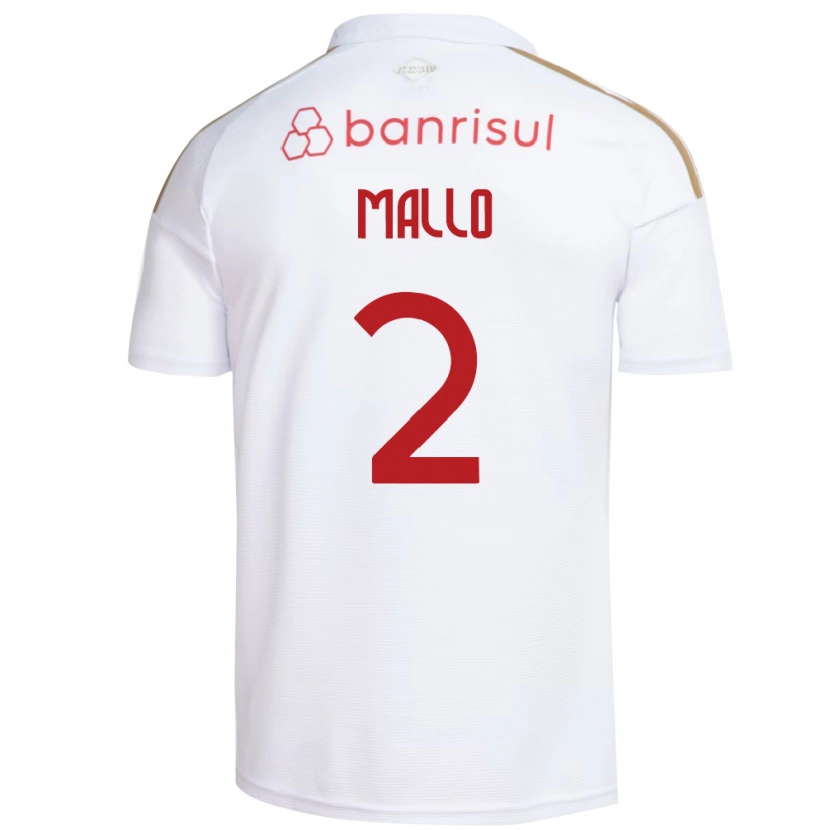 Danxen Mulher Camisola Hugo Mallo #2 Branco Vermelho Alternativa 2026/27 Camisa