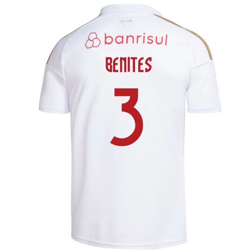 Danxen Mulher Camisola Bruna Benites #3 Branco Vermelho Alternativa 2026/27 Camisa