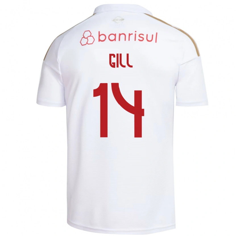 Danxen Mulher Camisola Antonio Gill #14 Branco Vermelho Alternativa 2026/27 Camisa