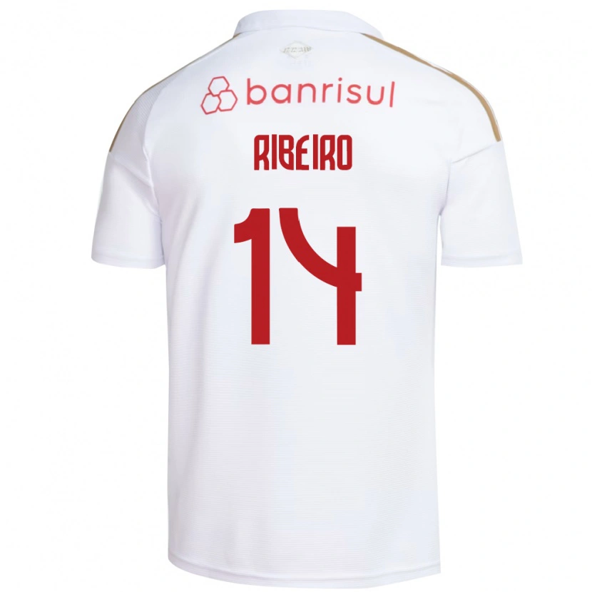 Danxen Mulher Camisola Lucas Ribeiro #14 Branco Vermelho Alternativa 2026/27 Camisa