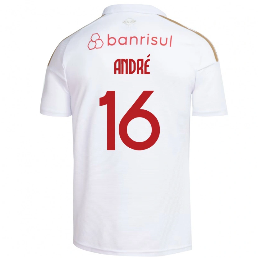 Danxen Mulher Camisola André Sion Lemos Oliveira #16 Branco Vermelho Alternativa 2026/27 Camisa