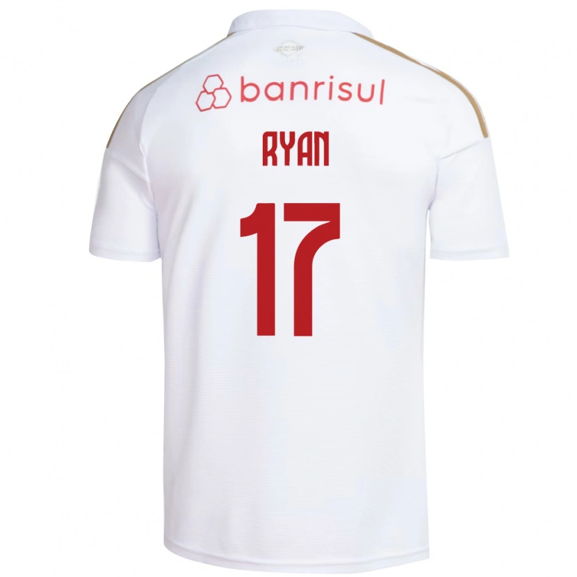 Danxen Mulher Camisola Gabriel Ryan #17 Branco Vermelho Alternativa 2026/27 Camisa