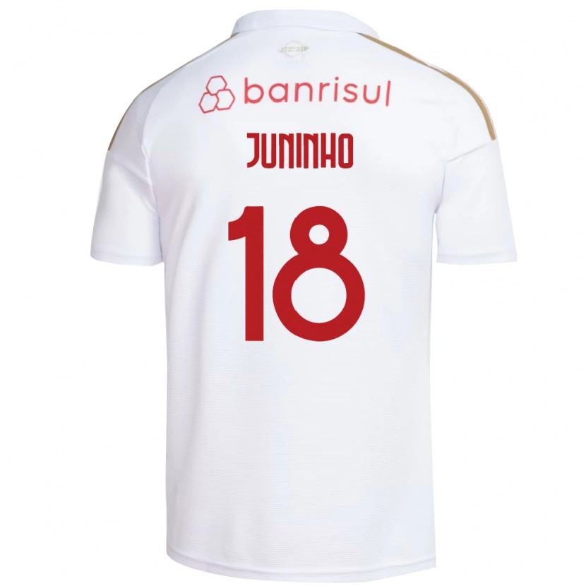 Danxen Mulher Camisola Juninho #18 Branco Vermelho Alternativa 2026/27 Camisa