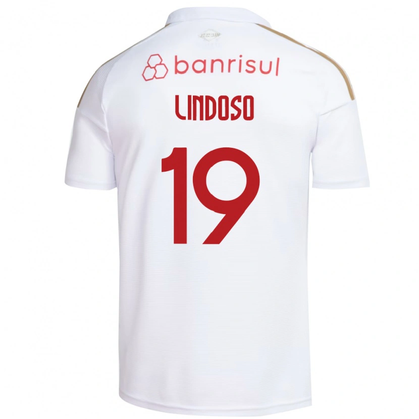 Danxen Mulher Camisola Rodrigo Lindoso #19 Branco Vermelho Alternativa 2026/27 Camisa