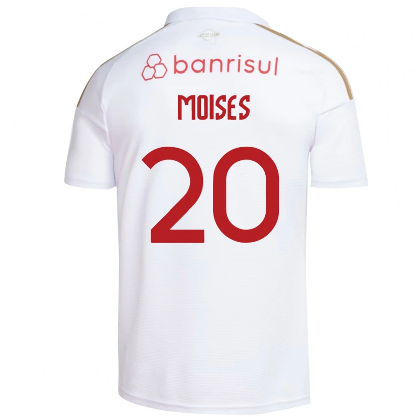 Danxen Mulher Camisola Moises #20 Branco Vermelho Alternativa 2026/27 Camisa