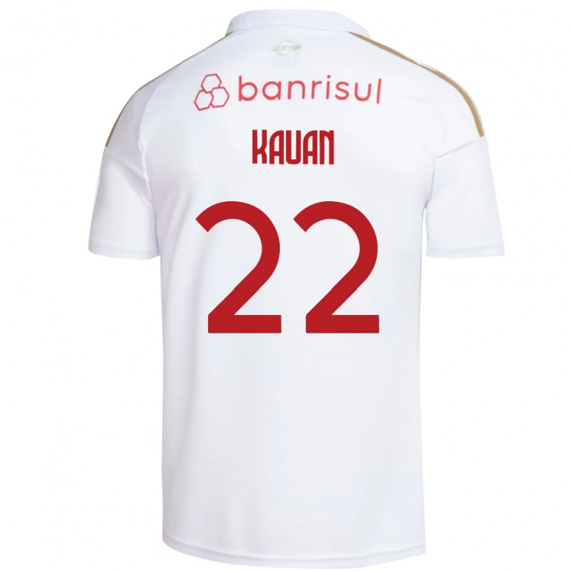 Danxen Mulher Camisola Kauan Jesus Santos Oliveira #22 Branco Vermelho Alternativa 2026/27 Camisa
