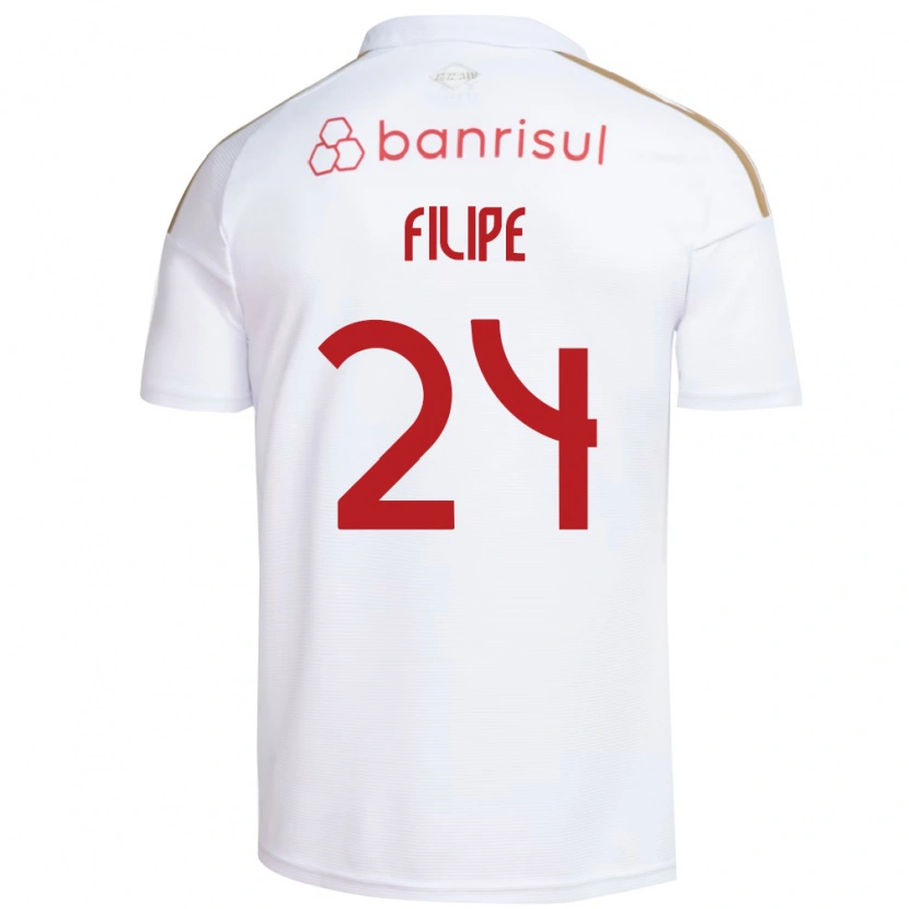Danxen Mulher Camisola Filipe Sírio #24 Branco Vermelho Alternativa 2026/27 Camisa
