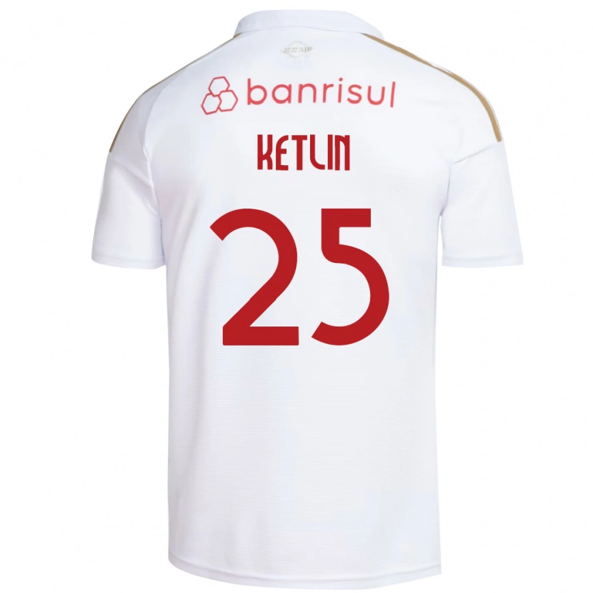 Danxen Mulher Camisola Ketlin #25 Branco Vermelho Alternativa 2026/27 Camisa