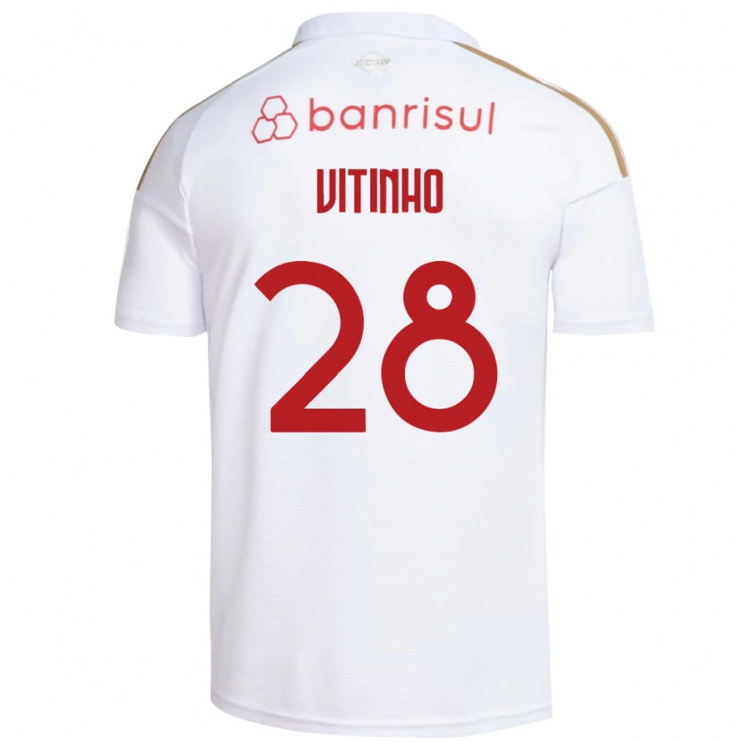 Danxen Mulher Camisola Vitinho #28 Branco Vermelho Alternativa 2026/27 Camisa
