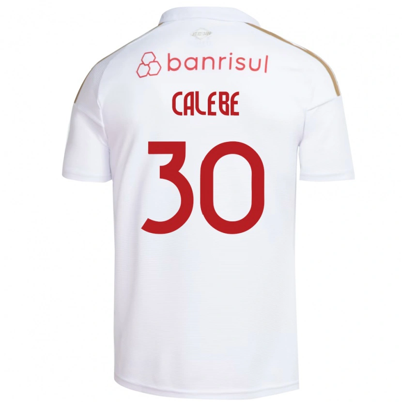 Danxen Mulher Camisola Calebe Goncalves Ferreira Da Silva #30 Branco Vermelho Alternativa 2026/27 Camisa