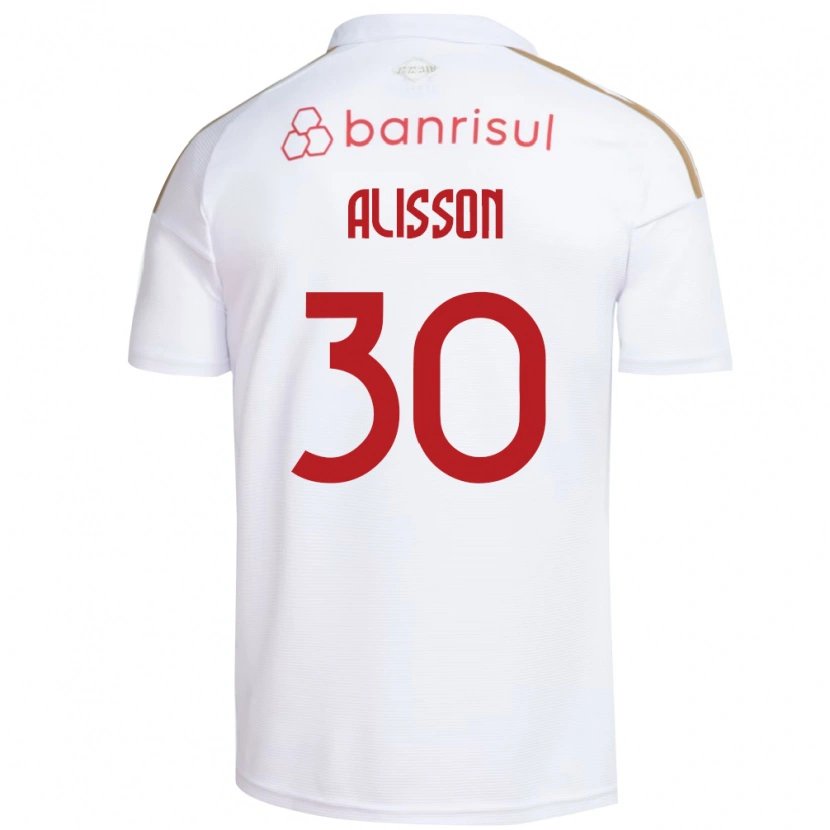 Danxen Mulher Camisola Alisson Rodrigues De Melo #30 Branco Vermelho Alternativa 2026/27 Camisa