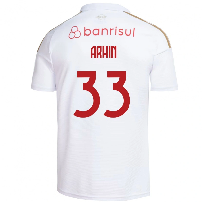 Danxen Mulher Camisola Benjamin Arhin #33 Branco Vermelho Alternativa 2026/27 Camisa