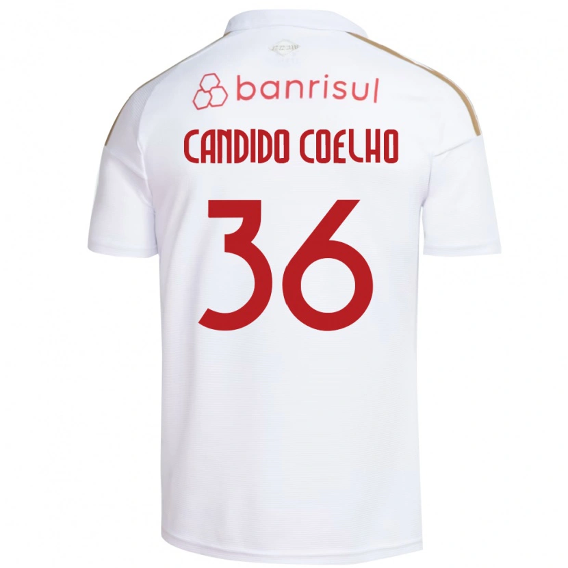 Danxen Mulher Camisola Richard Candido Coelho #36 Branco Vermelho Alternativa 2026/27 Camisa