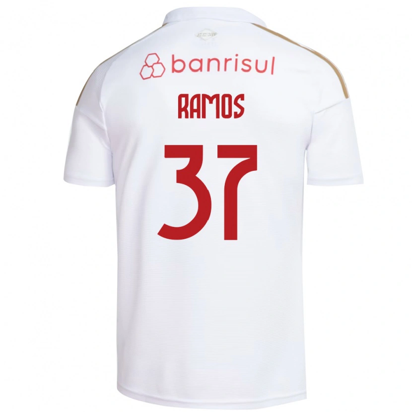 Danxen Mulher Camisola Lucas Ramos #37 Branco Vermelho Alternativa 2026/27 Camisa