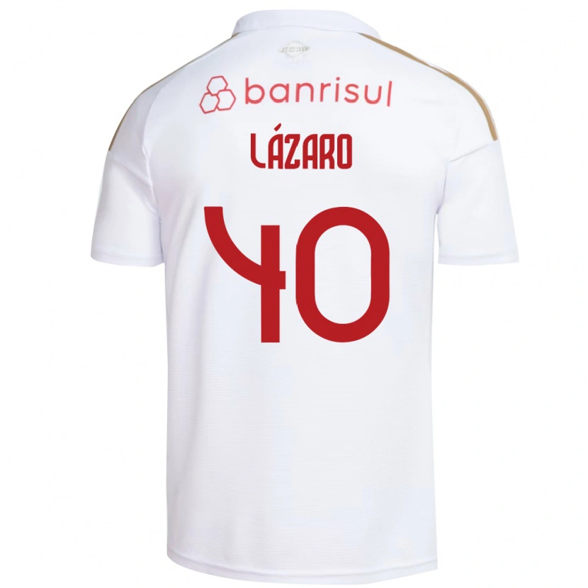 Danxen Mulher Camisola Lázaro Gonçalves Do Nascimento Junior #40 Branco Vermelho Alternativa 2026/27 Camisa