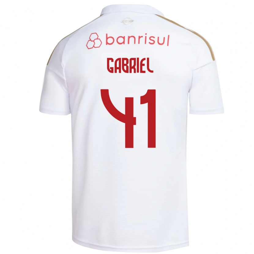 Danxen Mulher Camisola Victor Gabriel #41 Branco Vermelho Alternativa 2026/27 Camisa