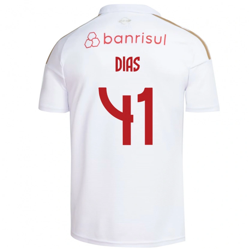 Danxen Mulher Camisola Matheus Dias #41 Branco Vermelho Alternativa 2026/27 Camisa