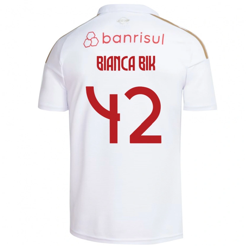 Danxen Mulher Camisola Bianca Bik #42 Branco Vermelho Alternativa 2026/27 Camisa