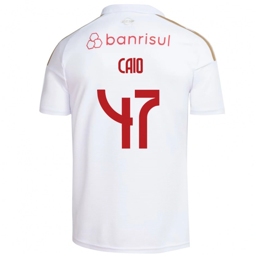Danxen Mulher Camisola Caio Vidal #47 Branco Vermelho Alternativa 2026/27 Camisa