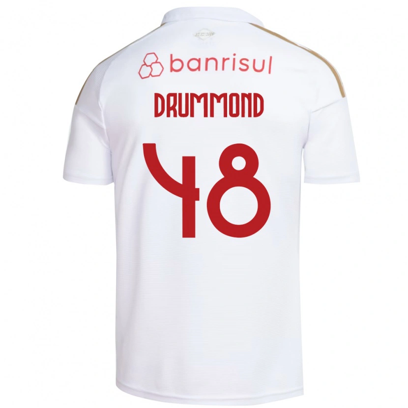 Danxen Mulher Camisola Lucca Drummond #48 Branco Vermelho Alternativa 2026/27 Camisa