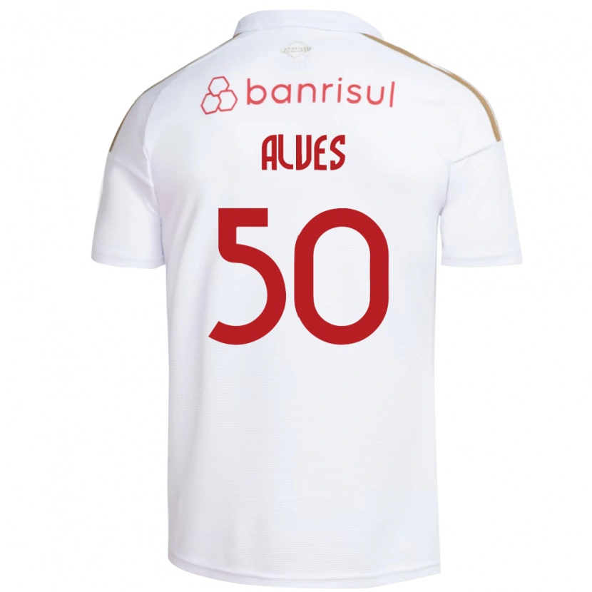Danxen Mulher Camisola Kauan Alves #50 Branco Vermelho Alternativa 2026/27 Camisa