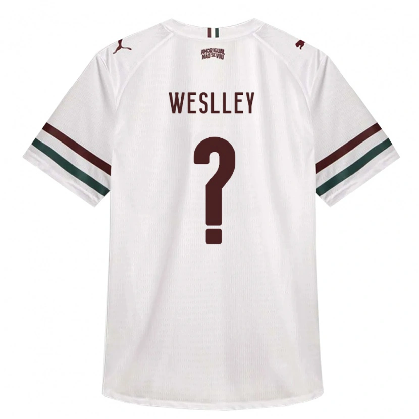 Danxen Mulher Camisola Weslley Da Rocha Silva #0 Branco Verde Borgonha Alternativa 2026/27 Camisa