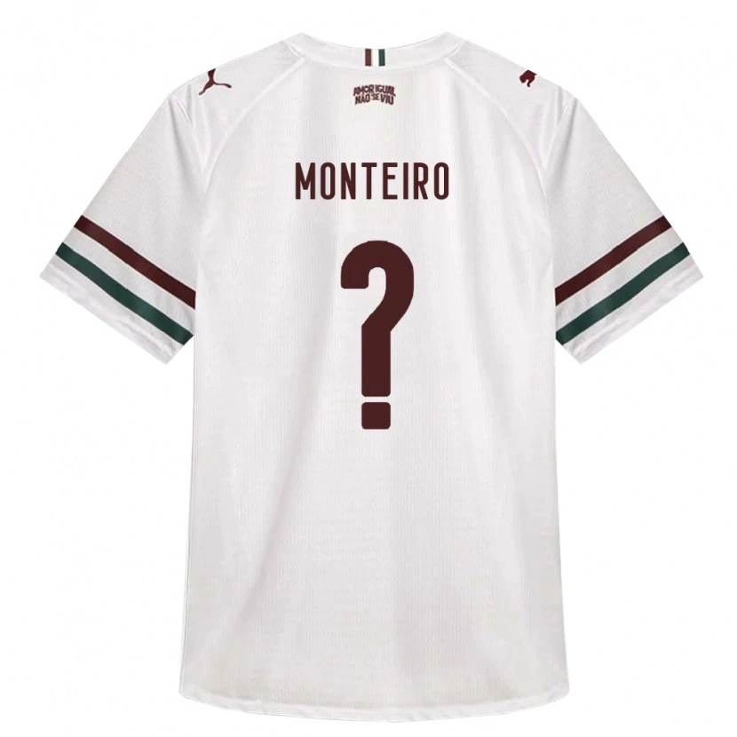 Danxen Mulher Camisola Rafael Monteiro #0 Branco Verde Borgonha Alternativa 2026/27 Camisa