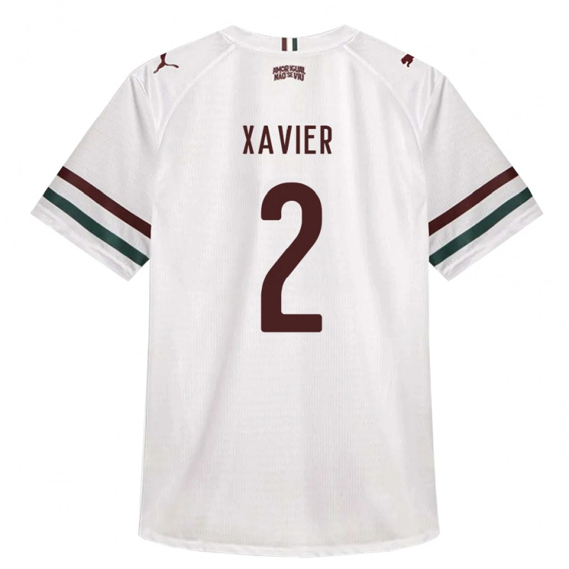 Danxen Mulher Camisola Samuel Xavier #2 Branco Verde Borgonha Alternativa 2026/27 Camisa