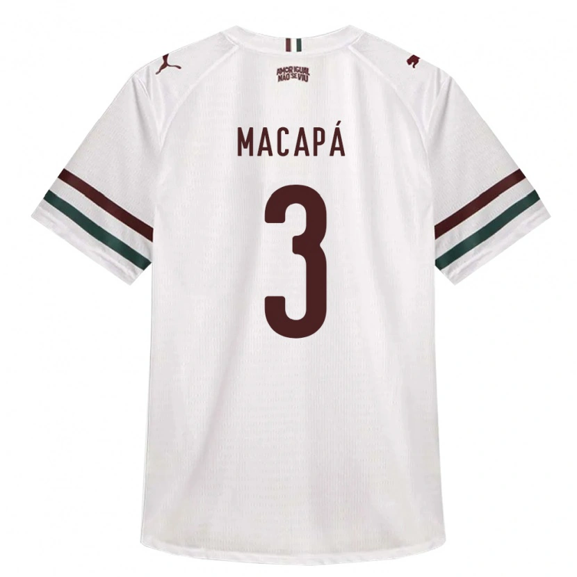 Danxen Mulher Camisola Gabriel Macapá #3 Branco Verde Borgonha Alternativa 2026/27 Camisa